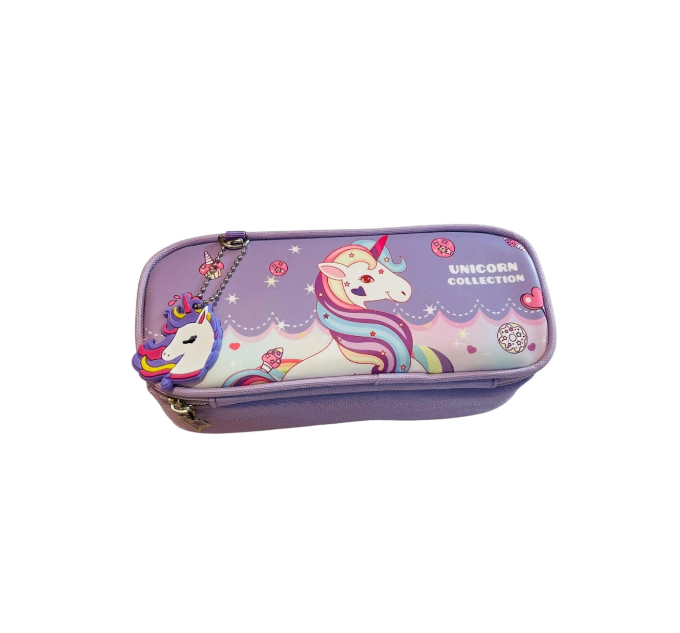 Unicorn pencil case - 2 zippers