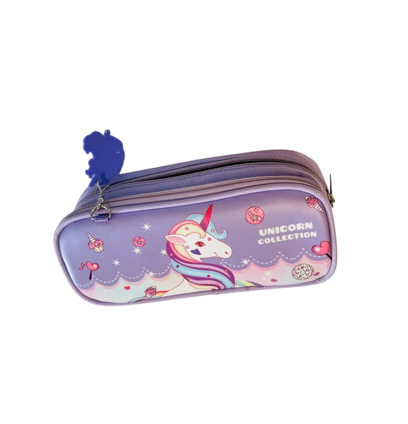 Unicorn pencil case - 2 zippers