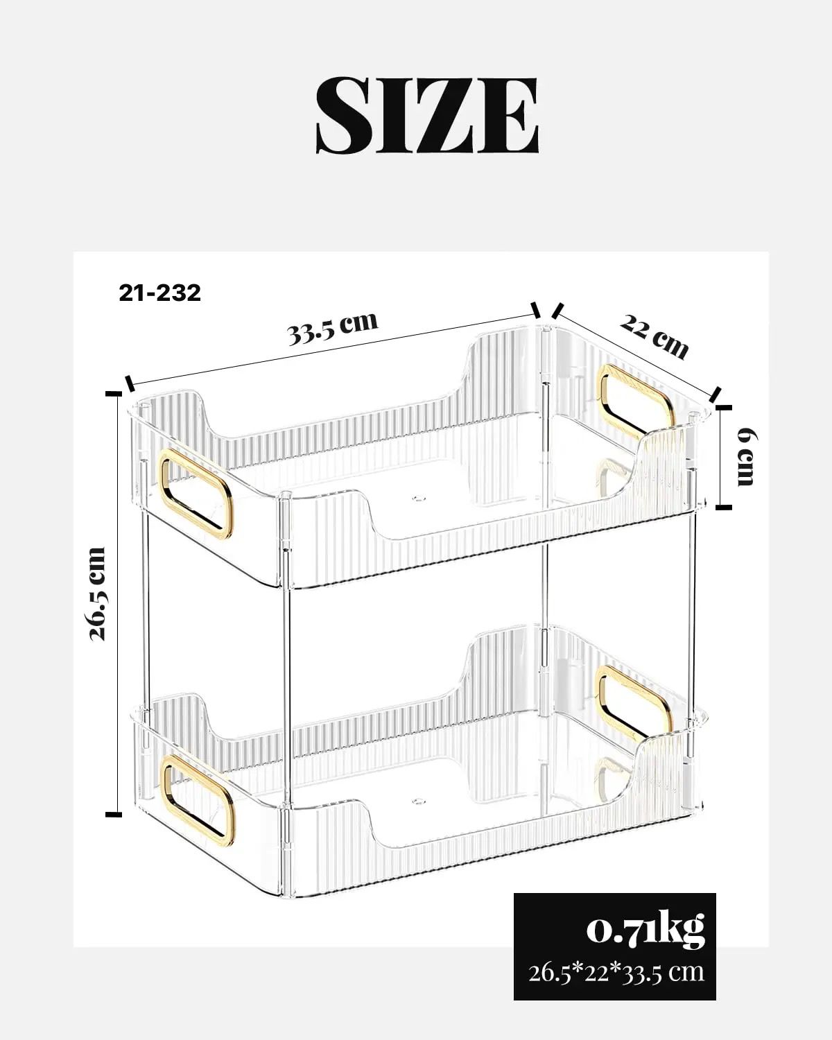 2 racks transparent organizer