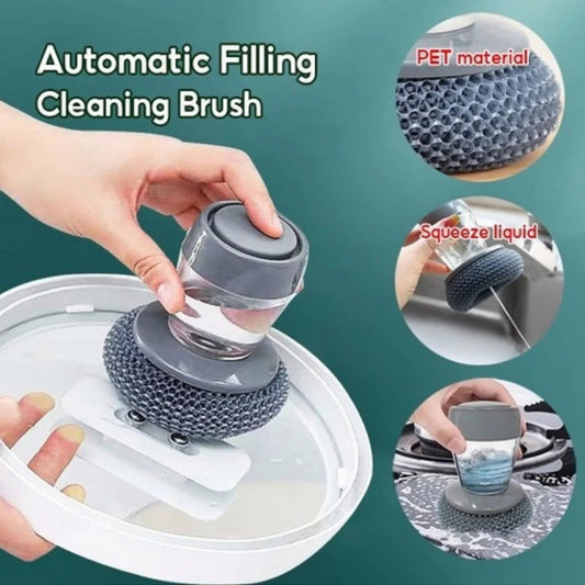 Soap dispensing brush