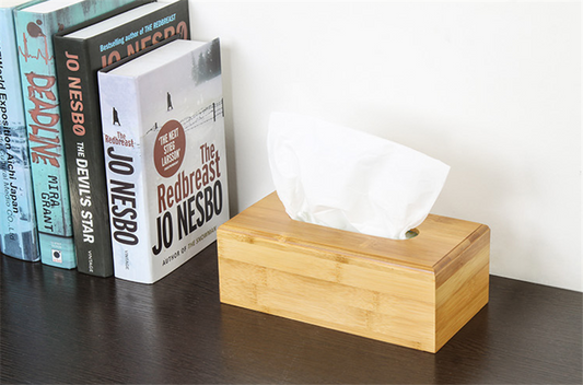 Bamboo tissue box