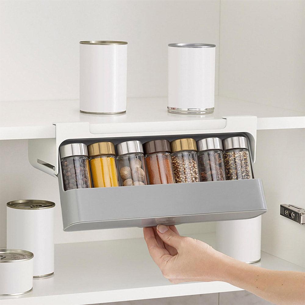 Under shelf spice rack