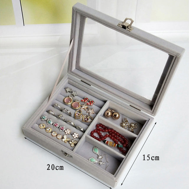 Velvet jewelry organizer