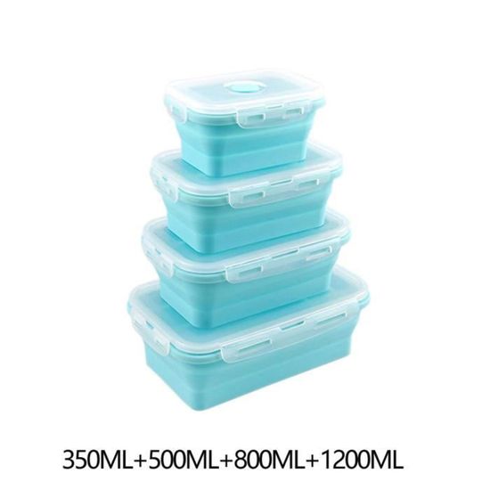 Collapsible silicone storage containers