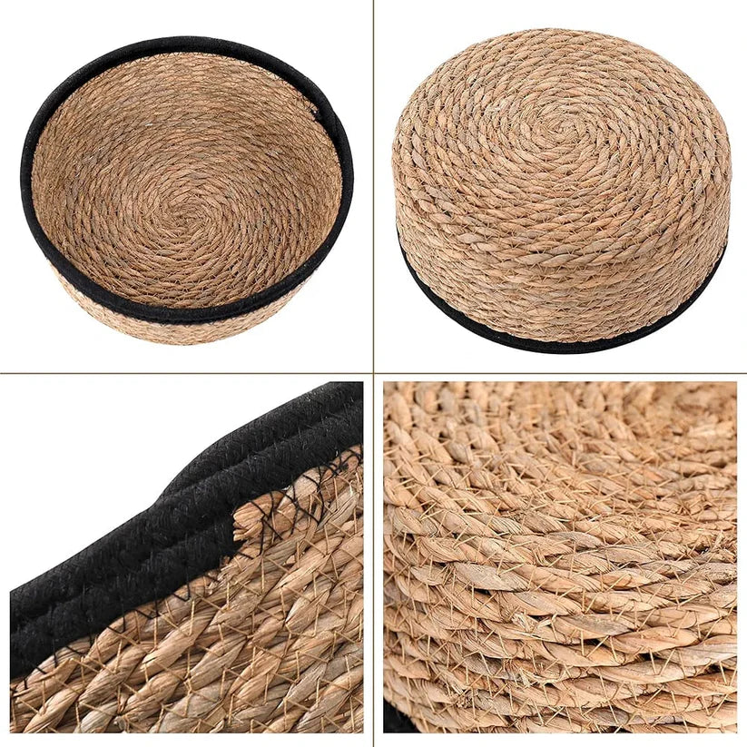 Rattan Basket set of 3 - Black