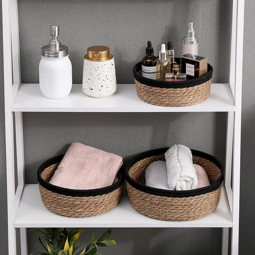Rattan Basket set of 3 - Black