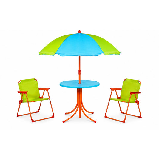 Kids table with chairs and parasol