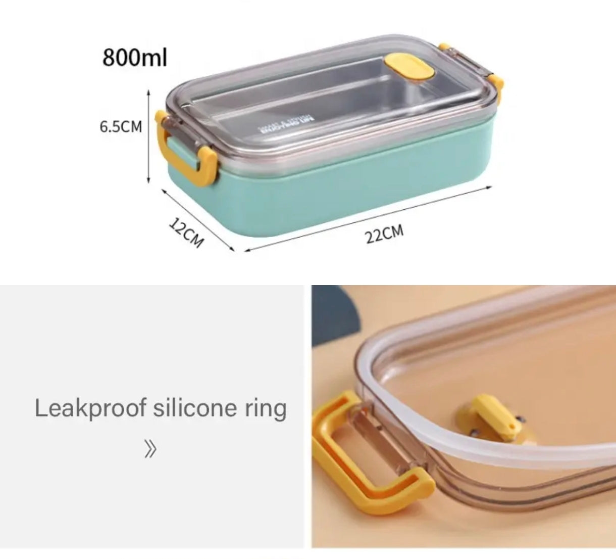 1 compartment stainless steel lunch box