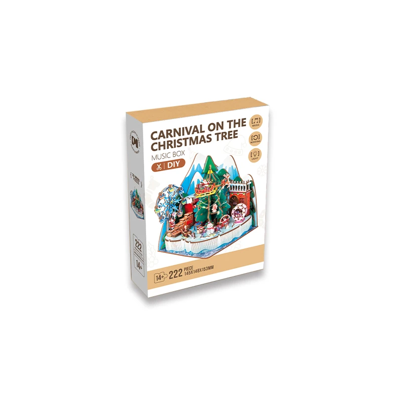 Christmas 3D puzzle and music box