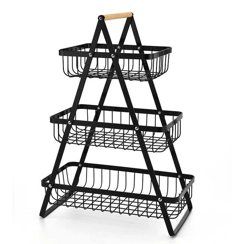 3 tier steel basket