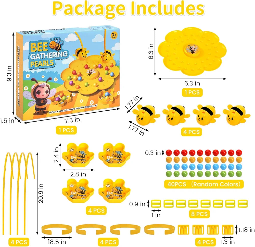 Bee gathering pearls game