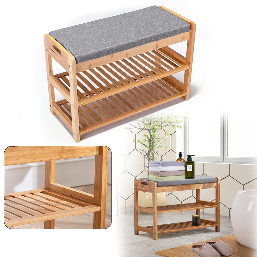 Bamboo shoe rack & bench