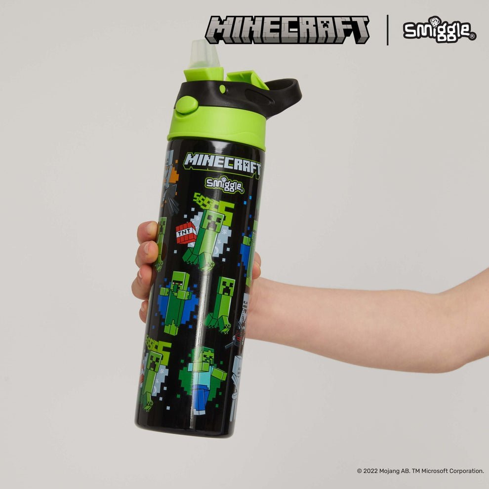 Smiggle Minecraft stainless steel bottle