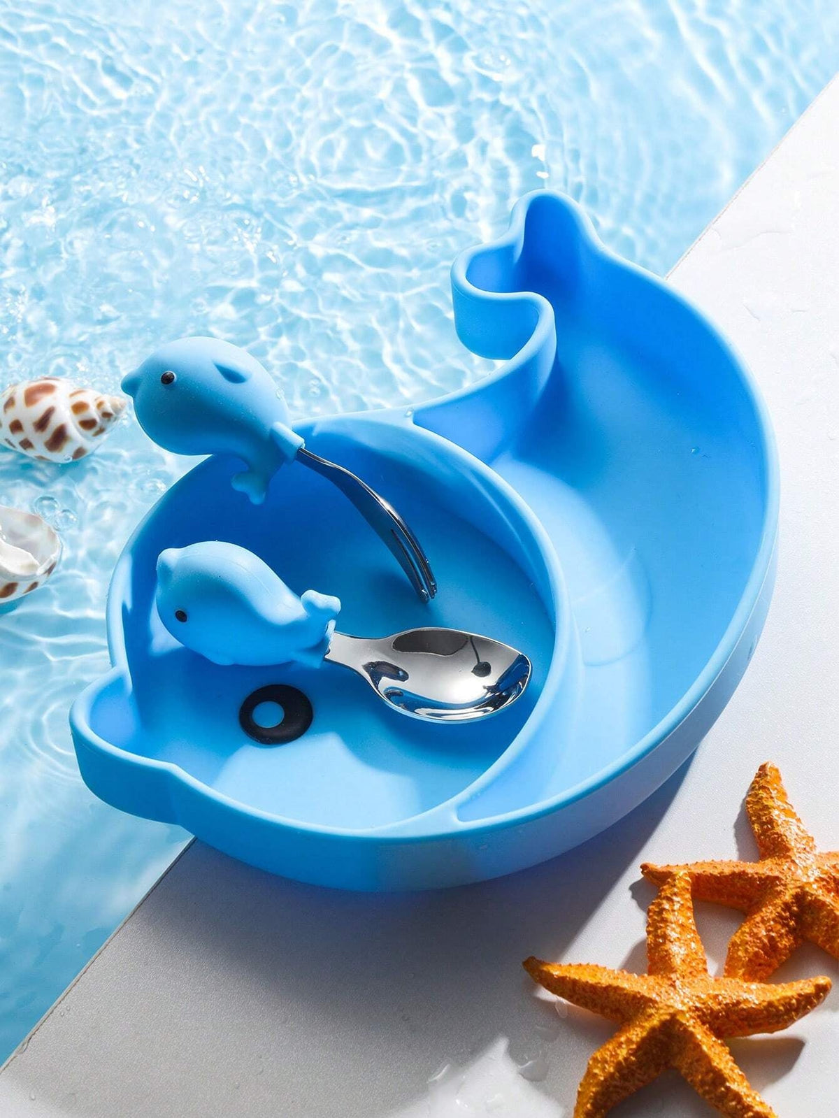 Dolphin silicone tableware