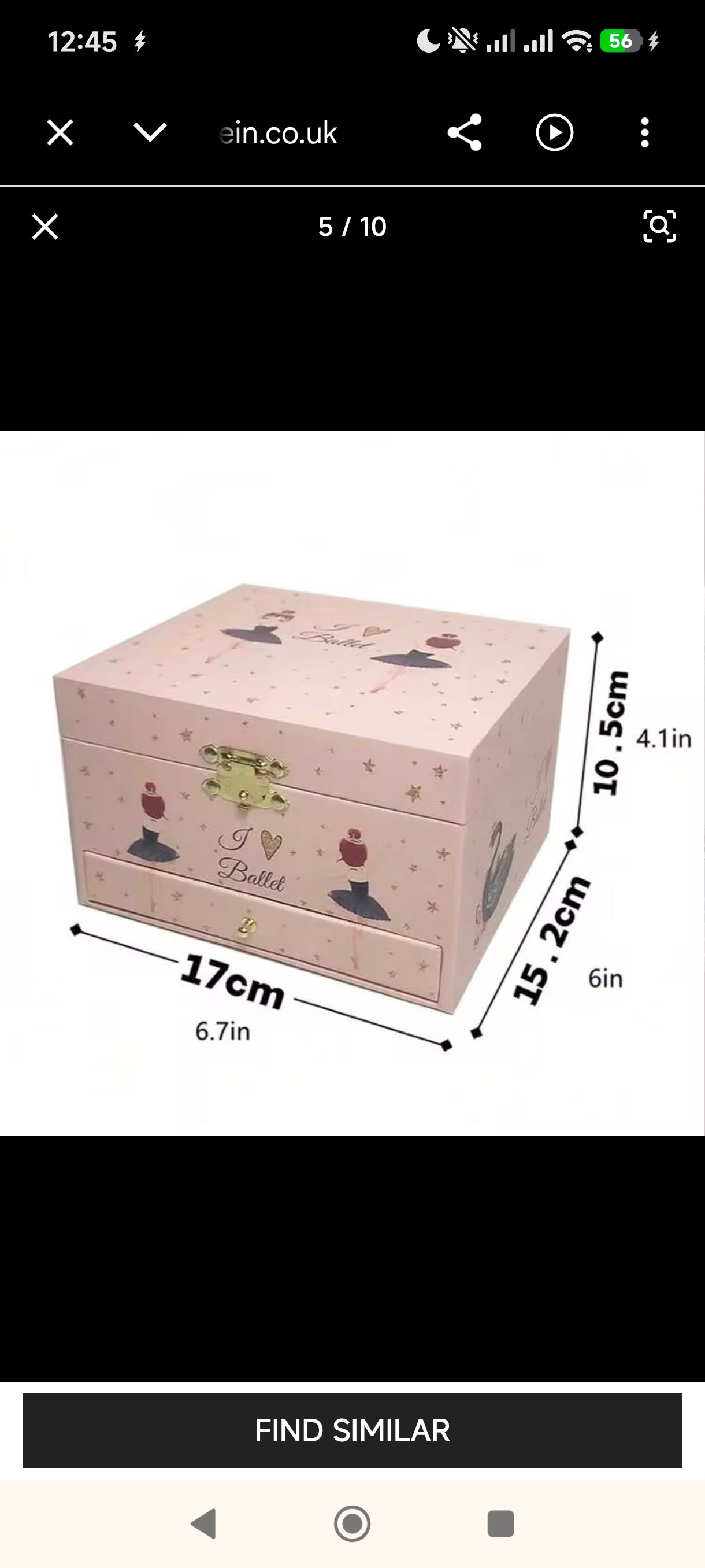 Ballerina jewelry music box
