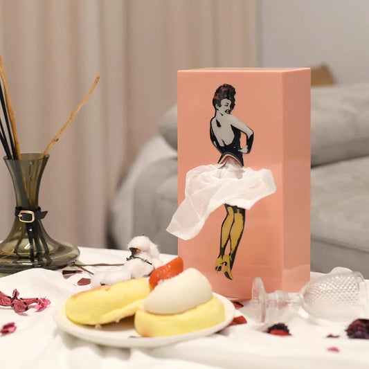 Skirt tissue box