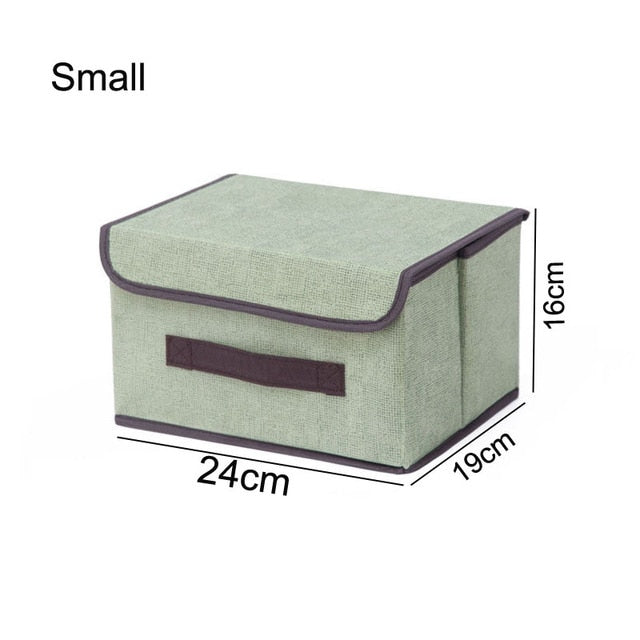 Storage box with cap - green