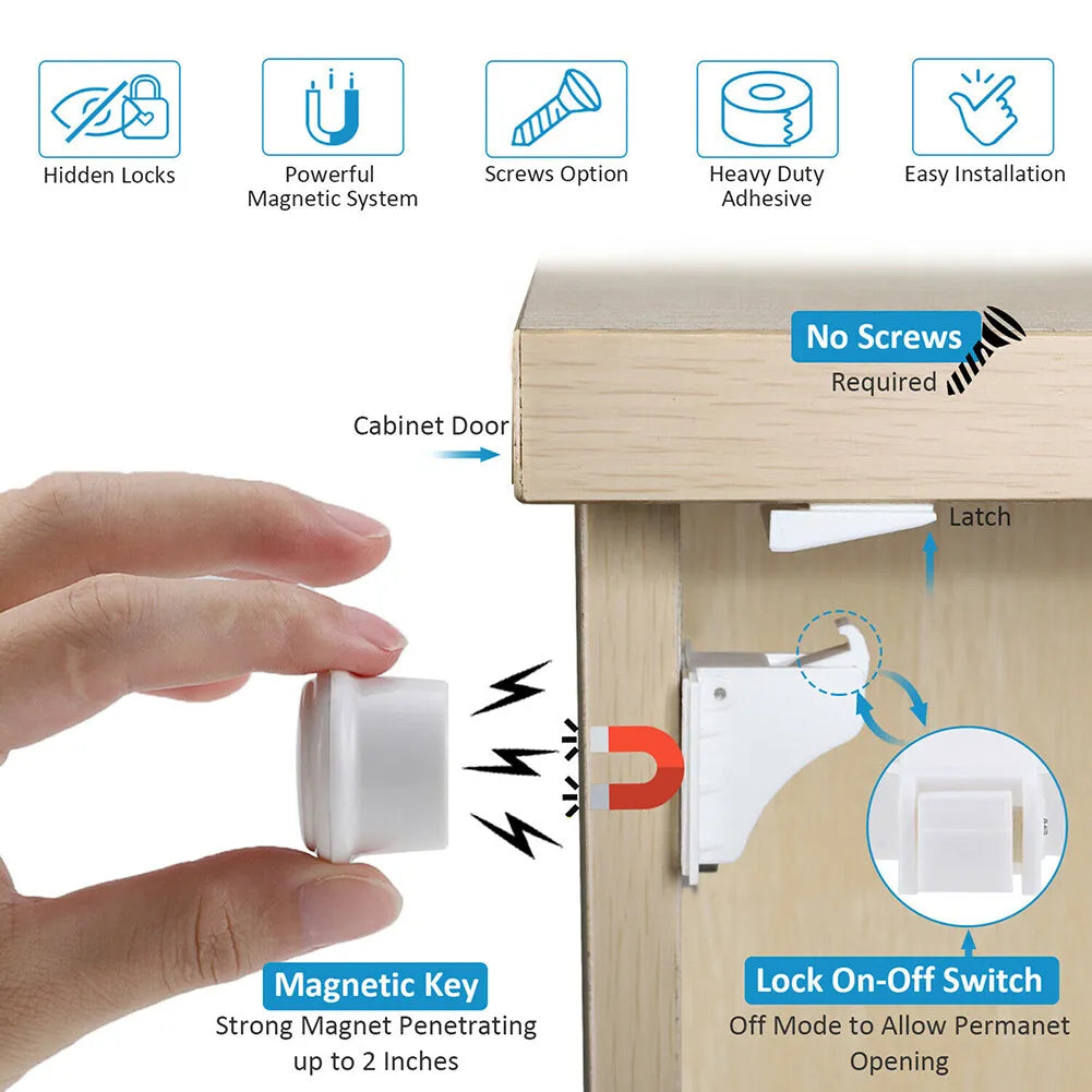 Magnetic cabinet locks