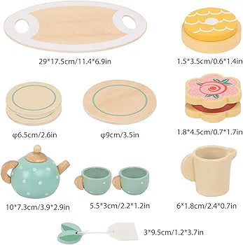 Wooden tea set