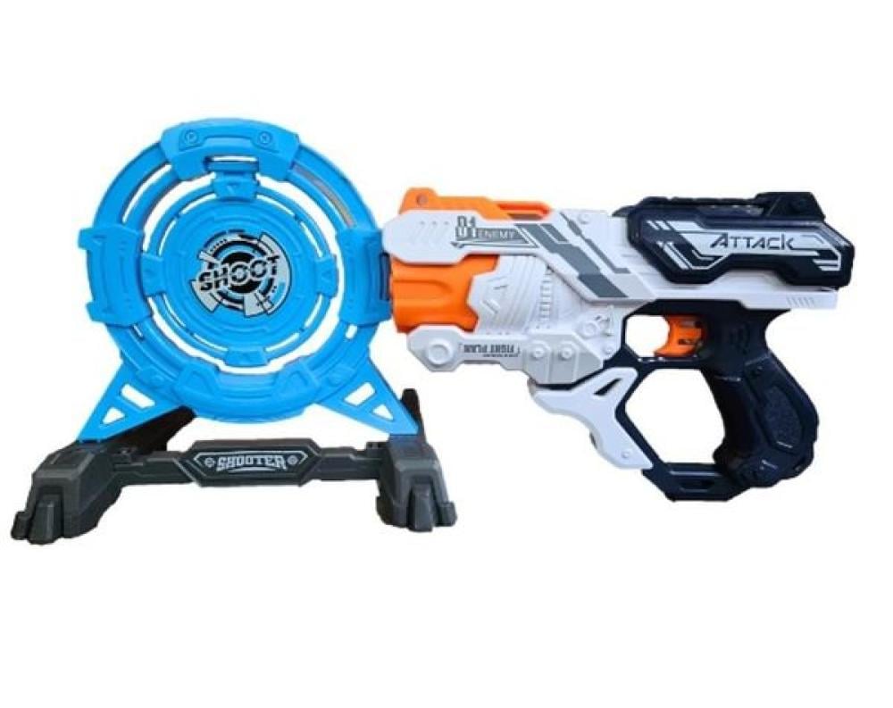 Automatic soft bullet gun with target