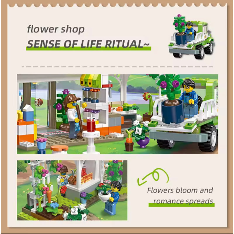 Flower shop blocks set