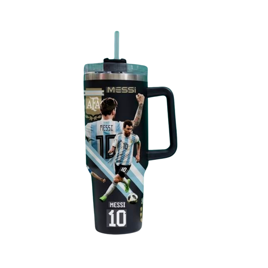 Stainless steel football tumbler