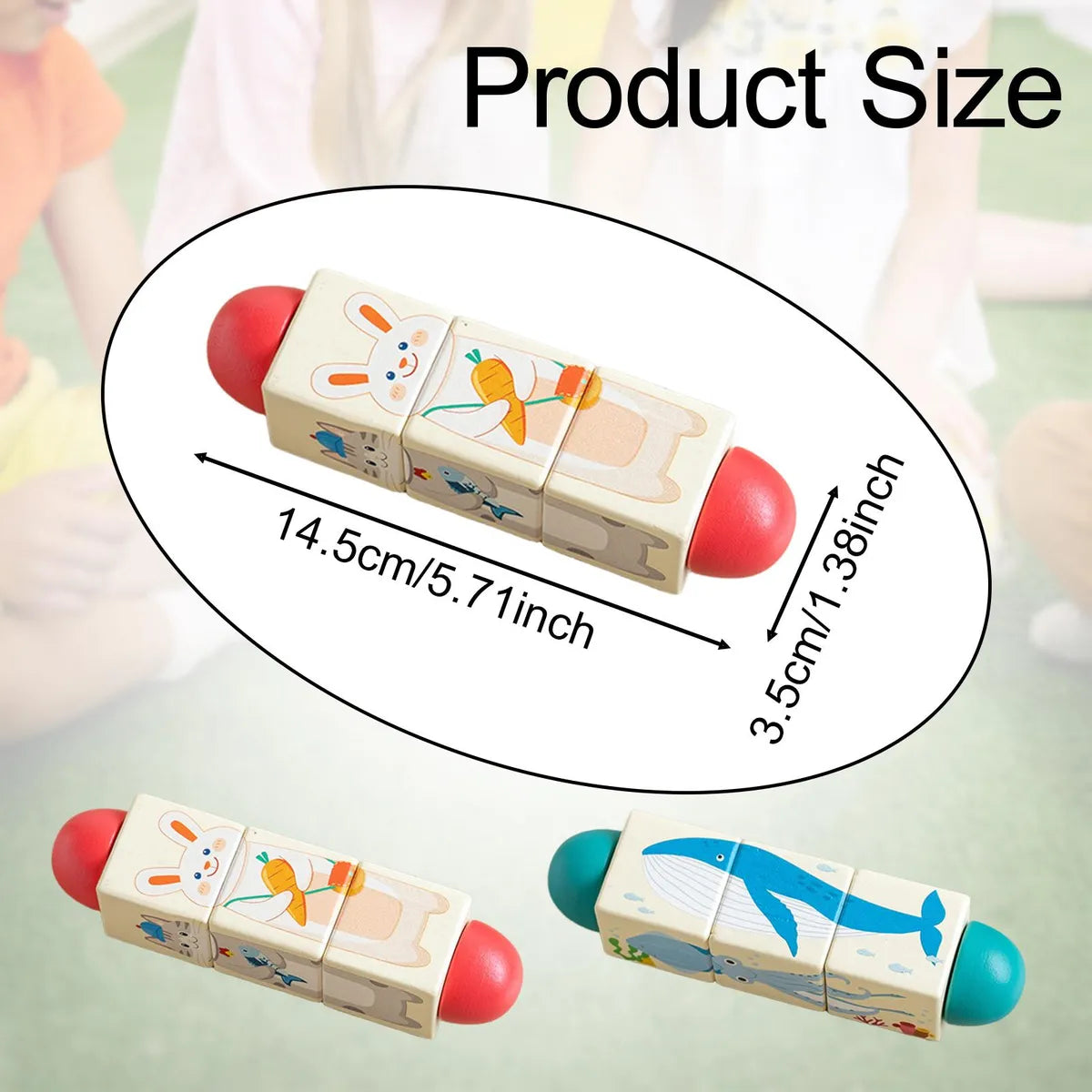 Wood rotating puzzle