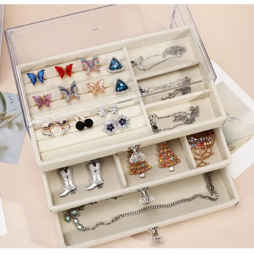 Acrylic organizer with 3 drawers