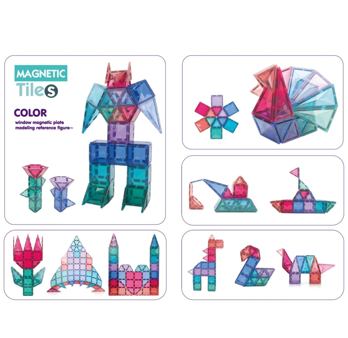 Magnetic tiles in a box