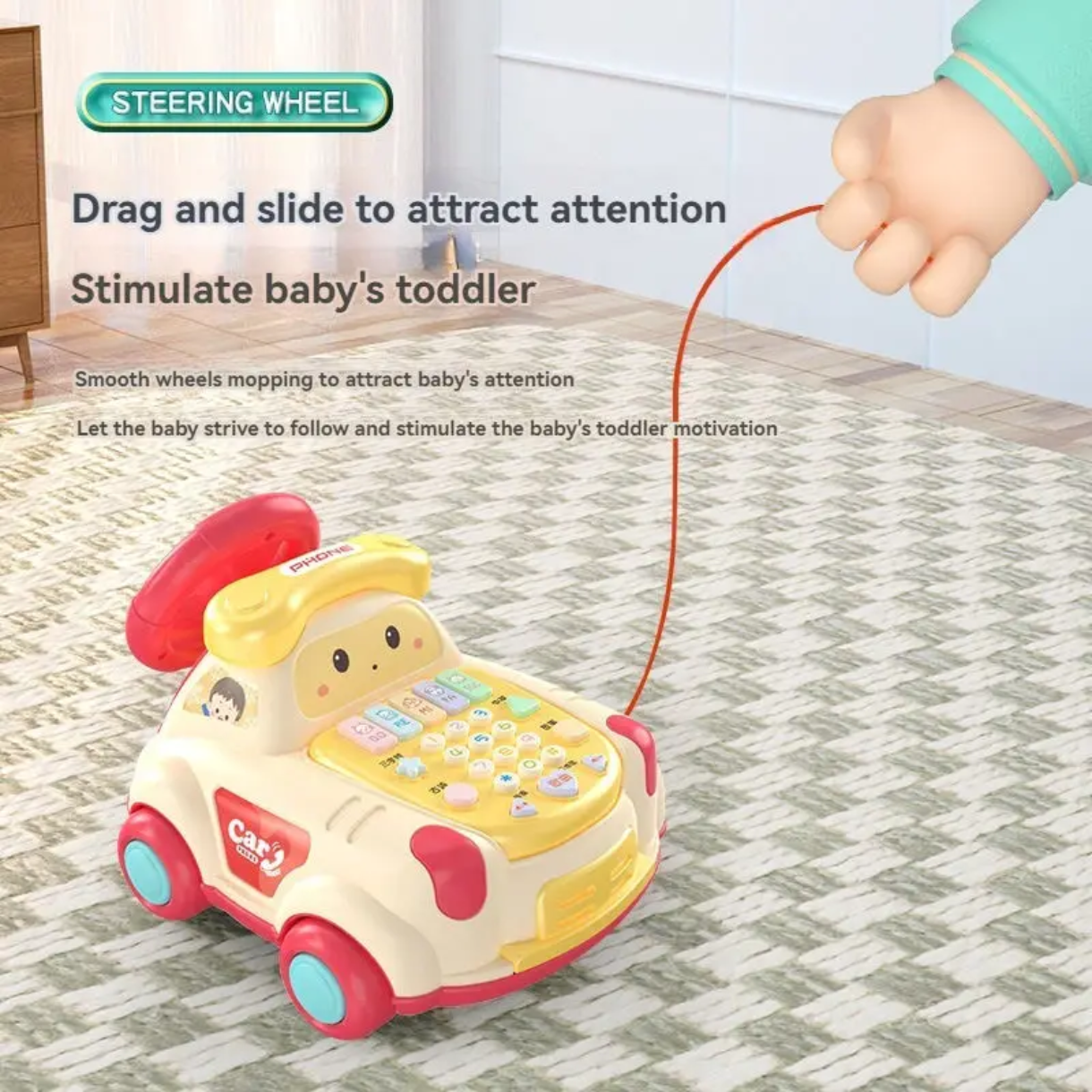 Multifunctional baby phone car
