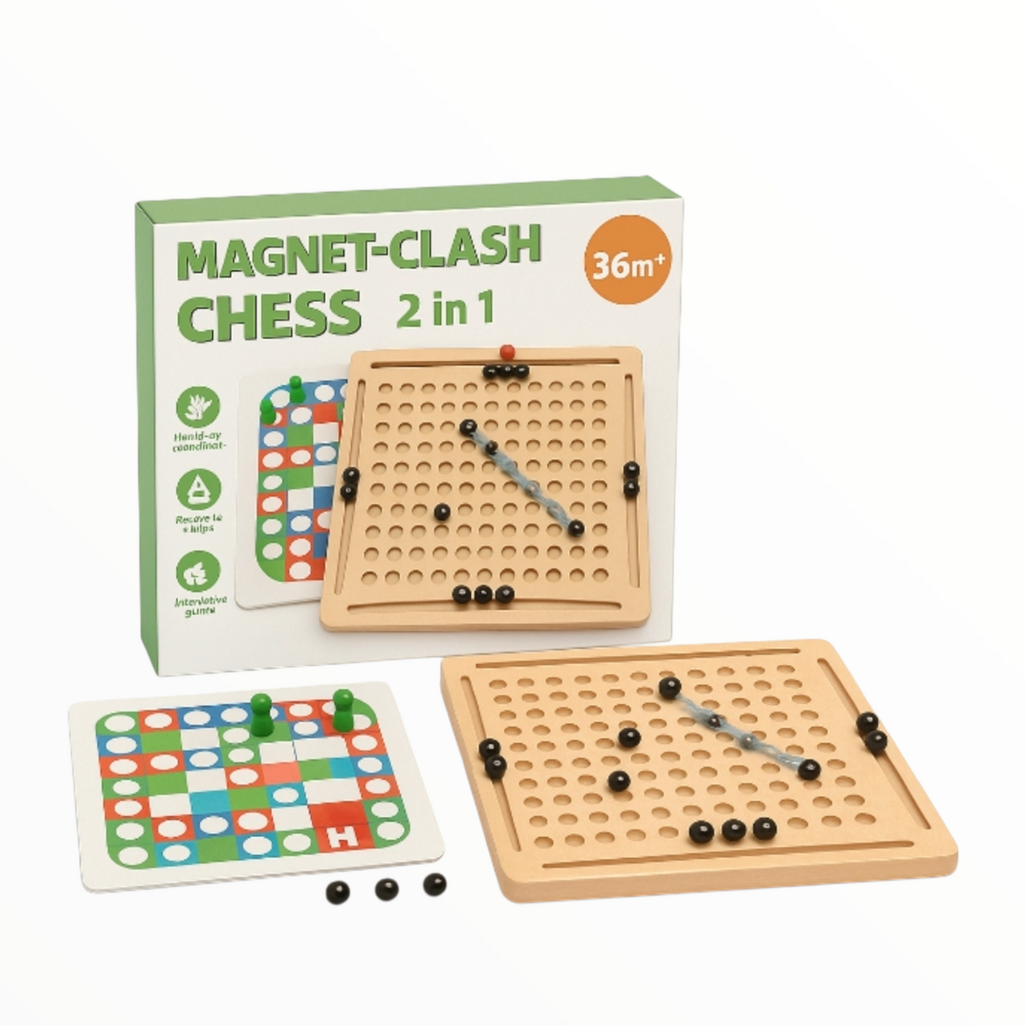 2 in 1 magnet chess and Ludo