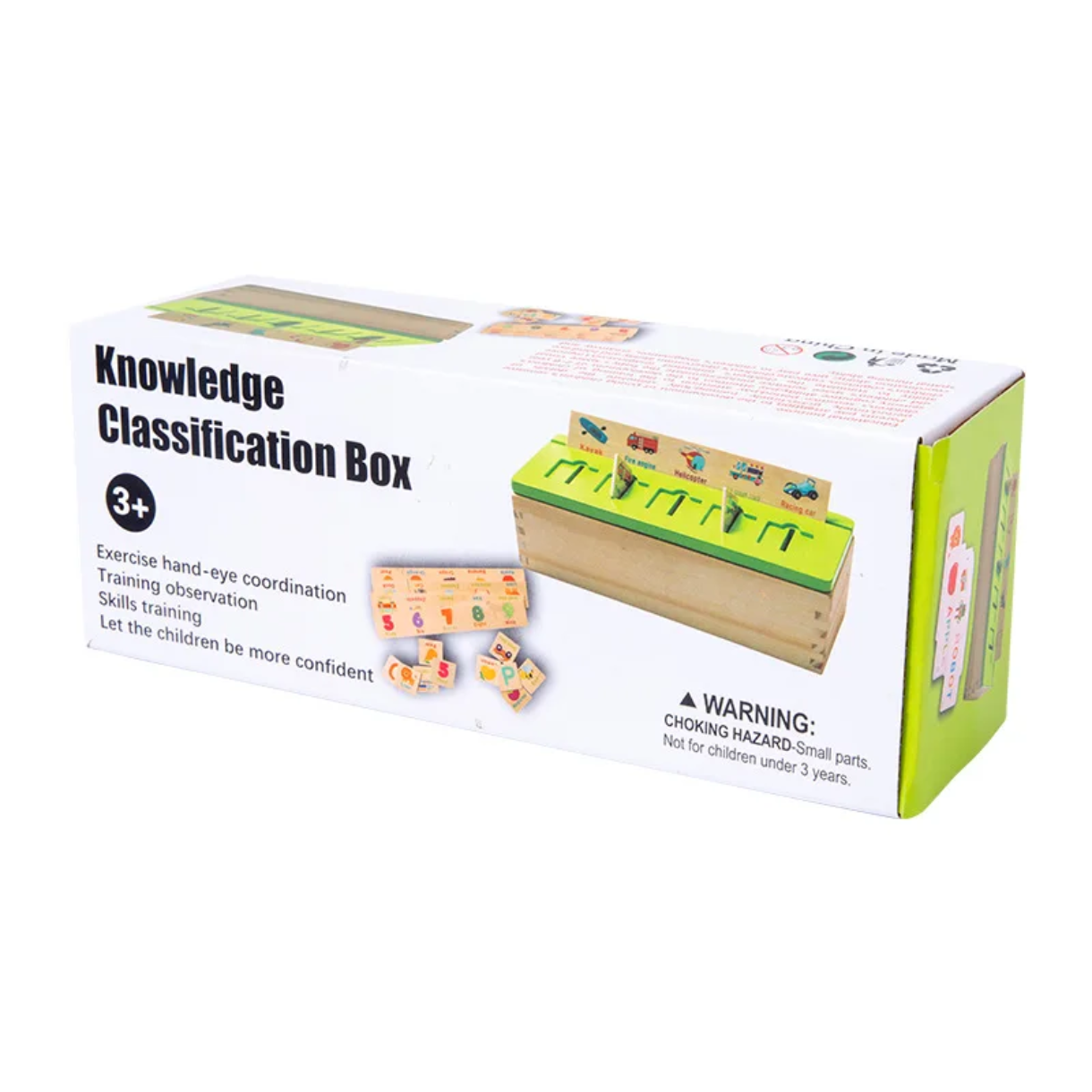 Knowledge classification box - wooden sorting game
