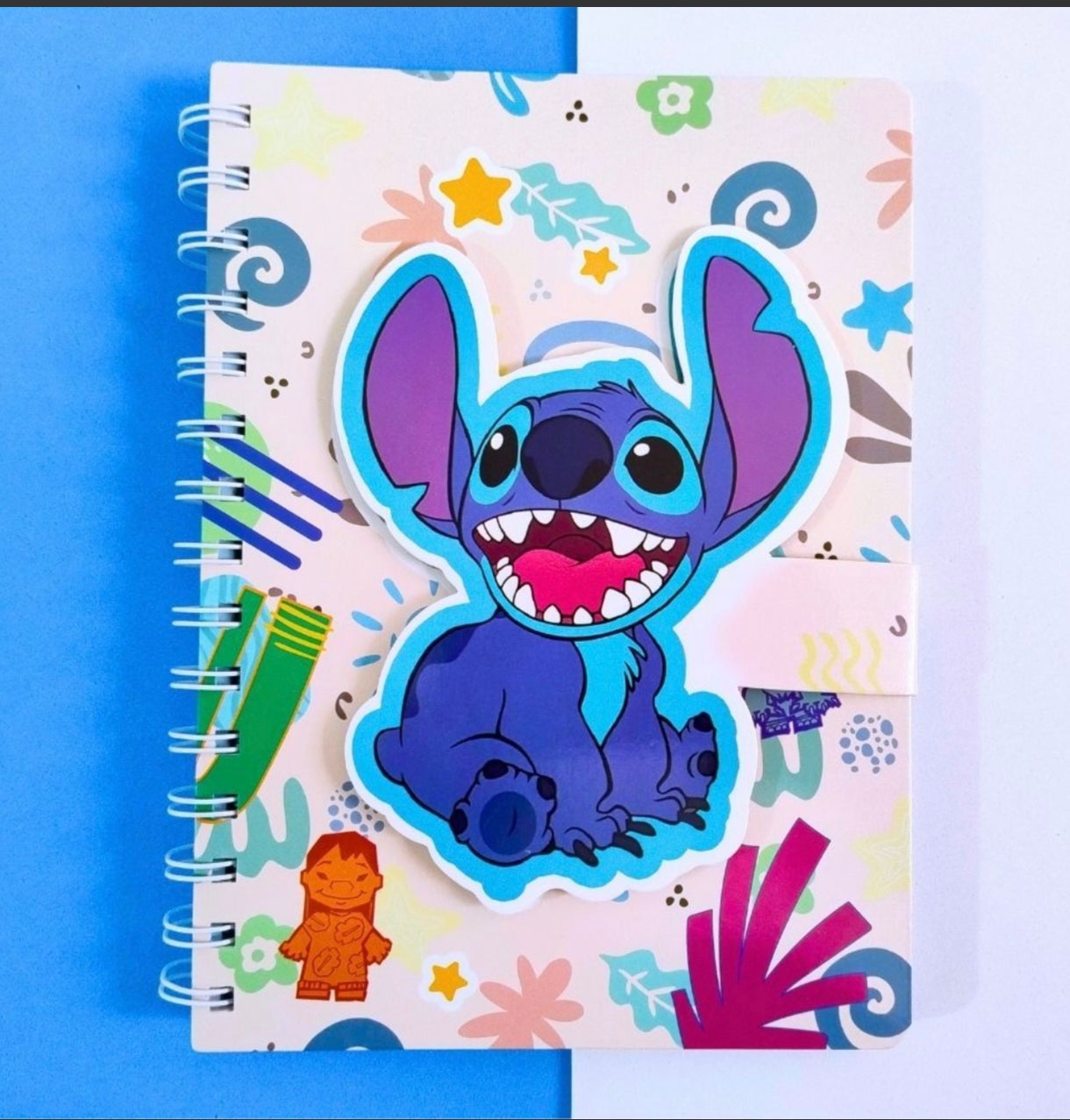 Stitch spiral notebook