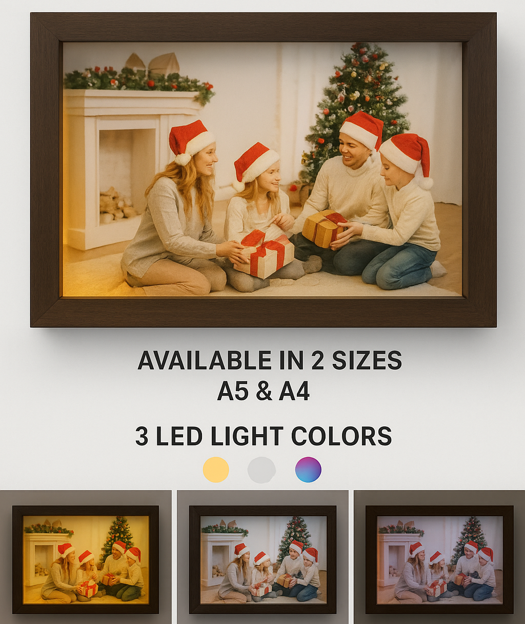 Personalized LED wooden frame