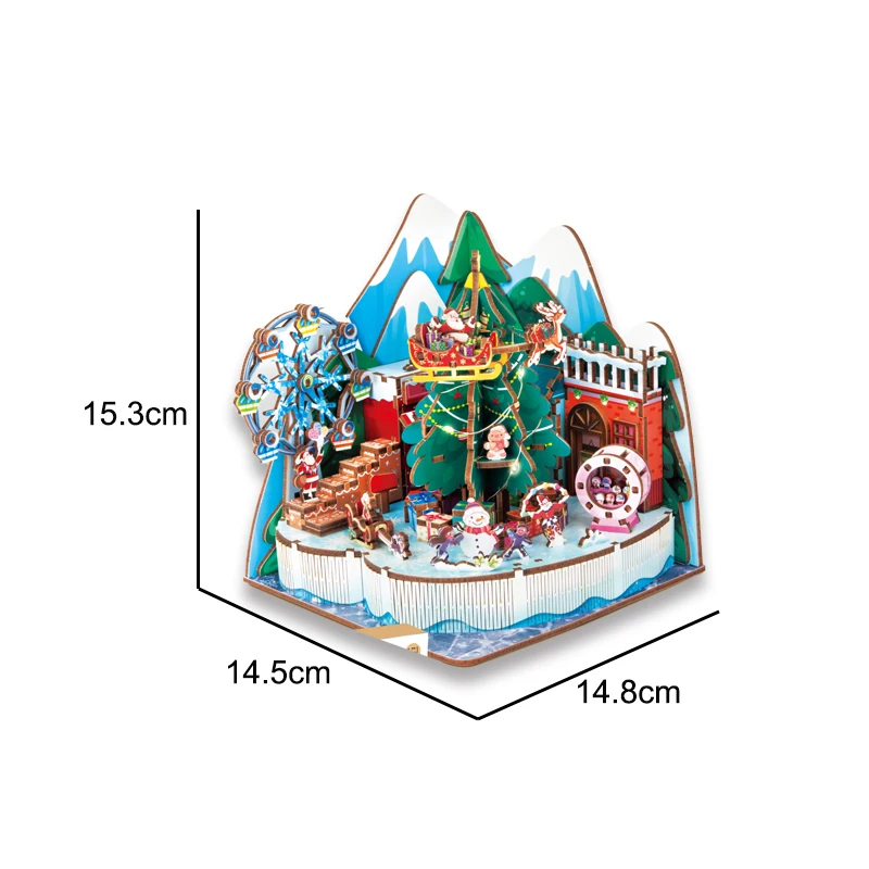 Christmas 3D puzzle and music box