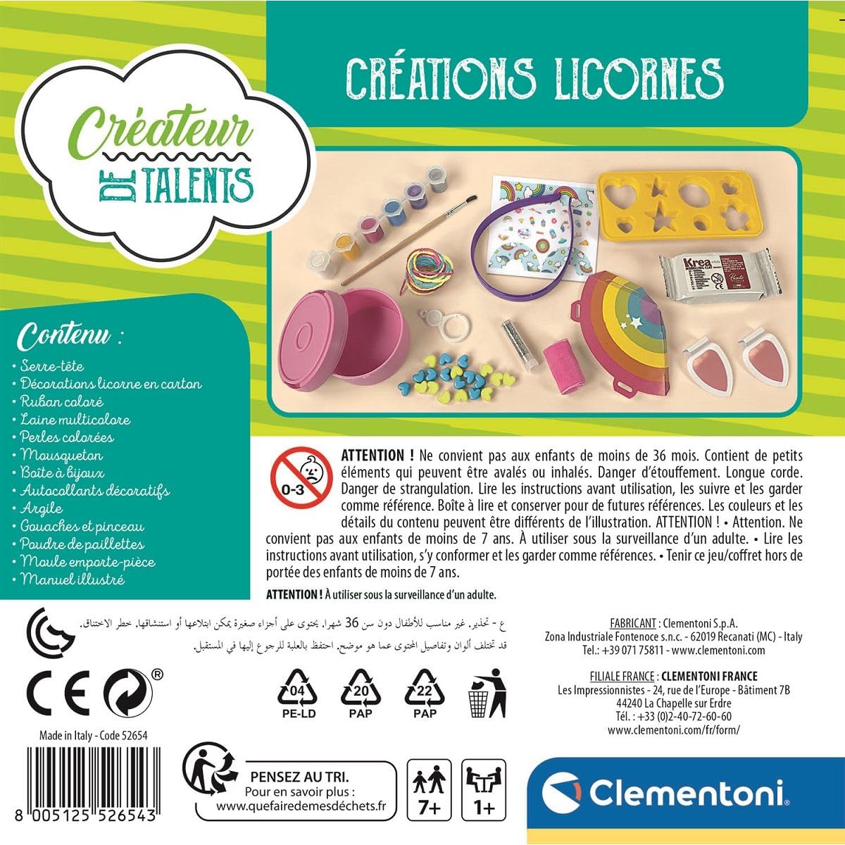 Clementoni creations licornes