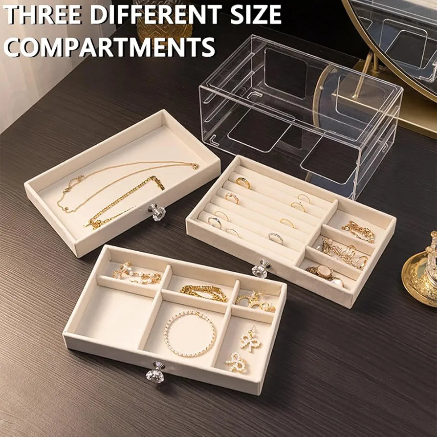 Acrylic organizer with 3 drawers