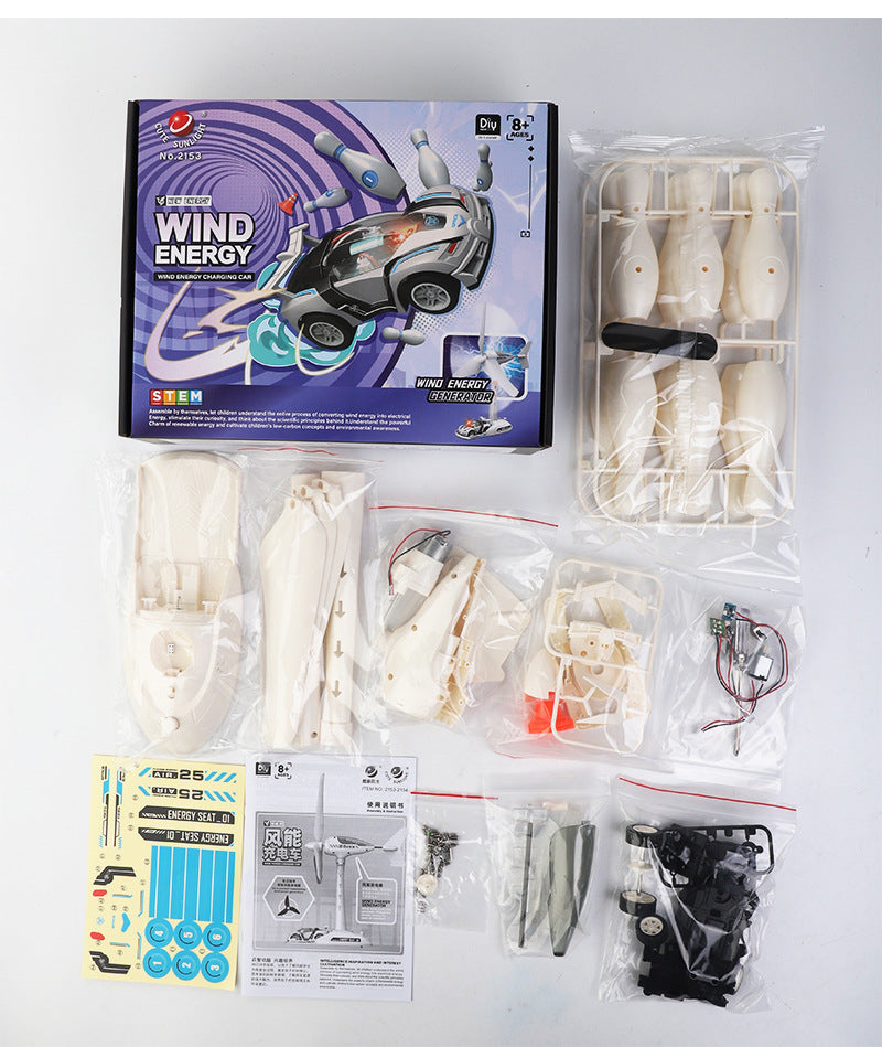 Wind energy charging car