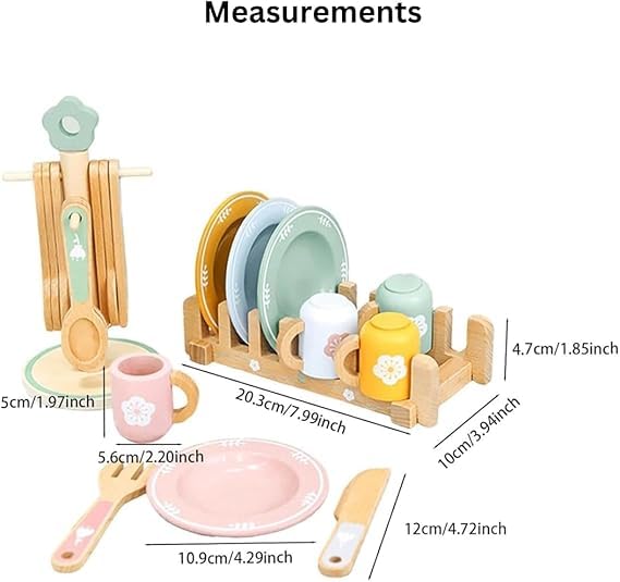 My little dinnerware wood set