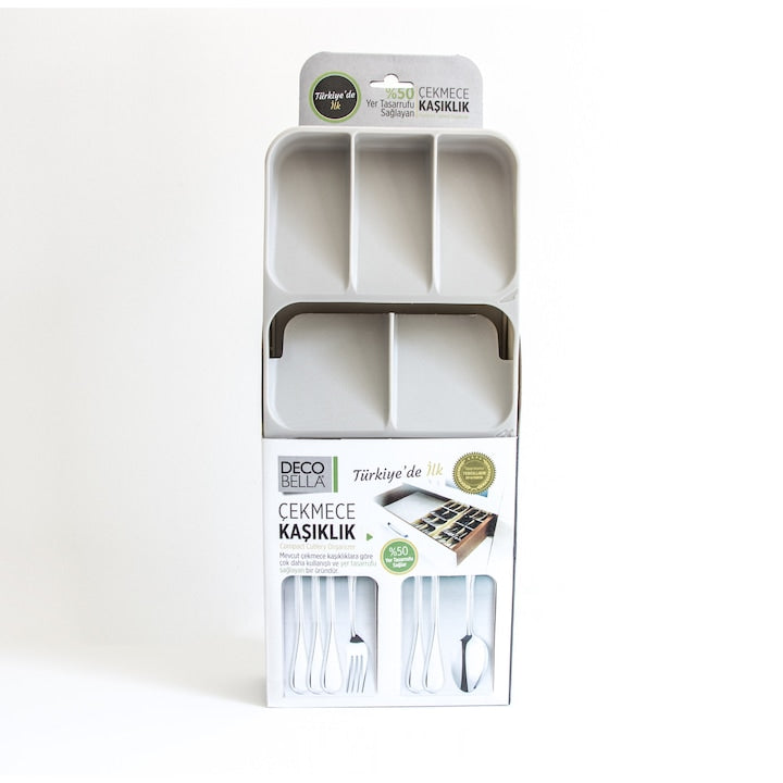 5 compartments cutlery organizer