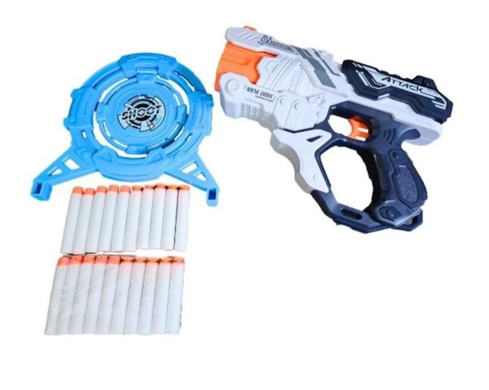 Automatic soft bullet gun with target