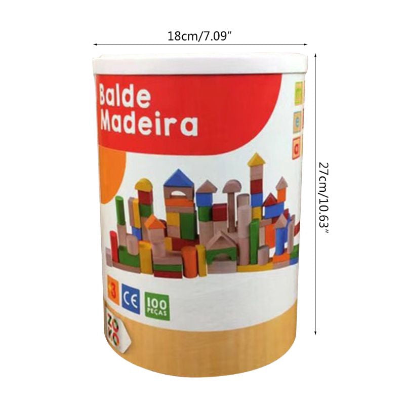 100 pcs wooden blocks