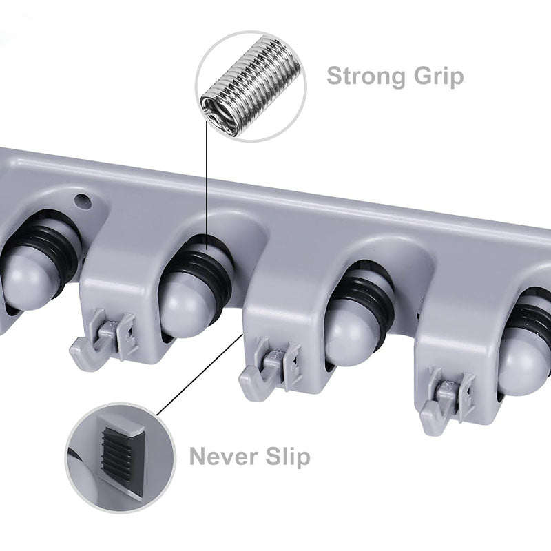 Large broom wall mounted hanger (5 slots)