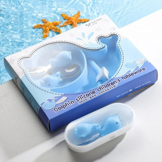 Dolphin silicone tableware