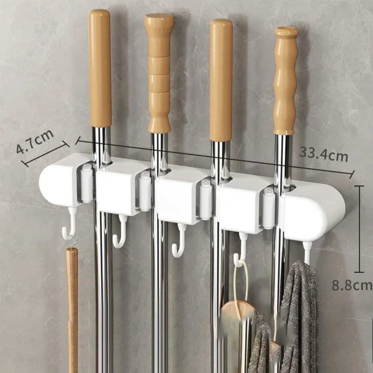 Broom wall mounted hanger