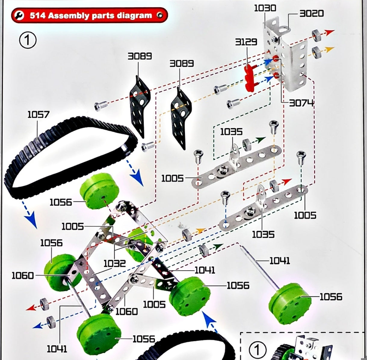 Metal assembly space robot