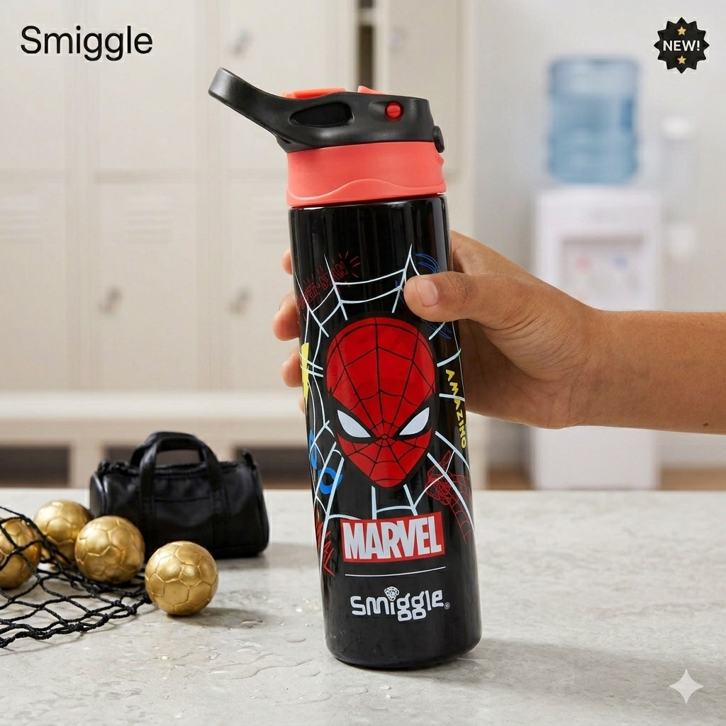 Smiggle spiderman stainless steel bottle