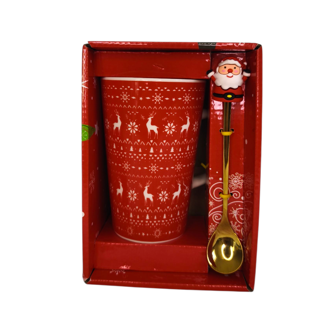 Christmas mug with spoon