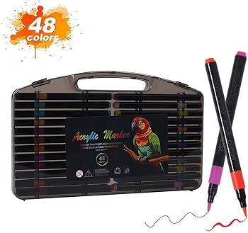 48 colors acrylic markers