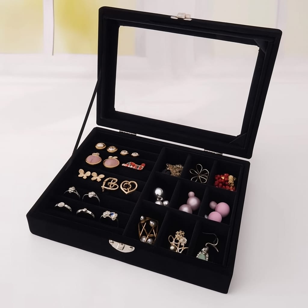 Velvet jewelry organizer